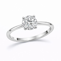 Round diamond ring, 1 carat.