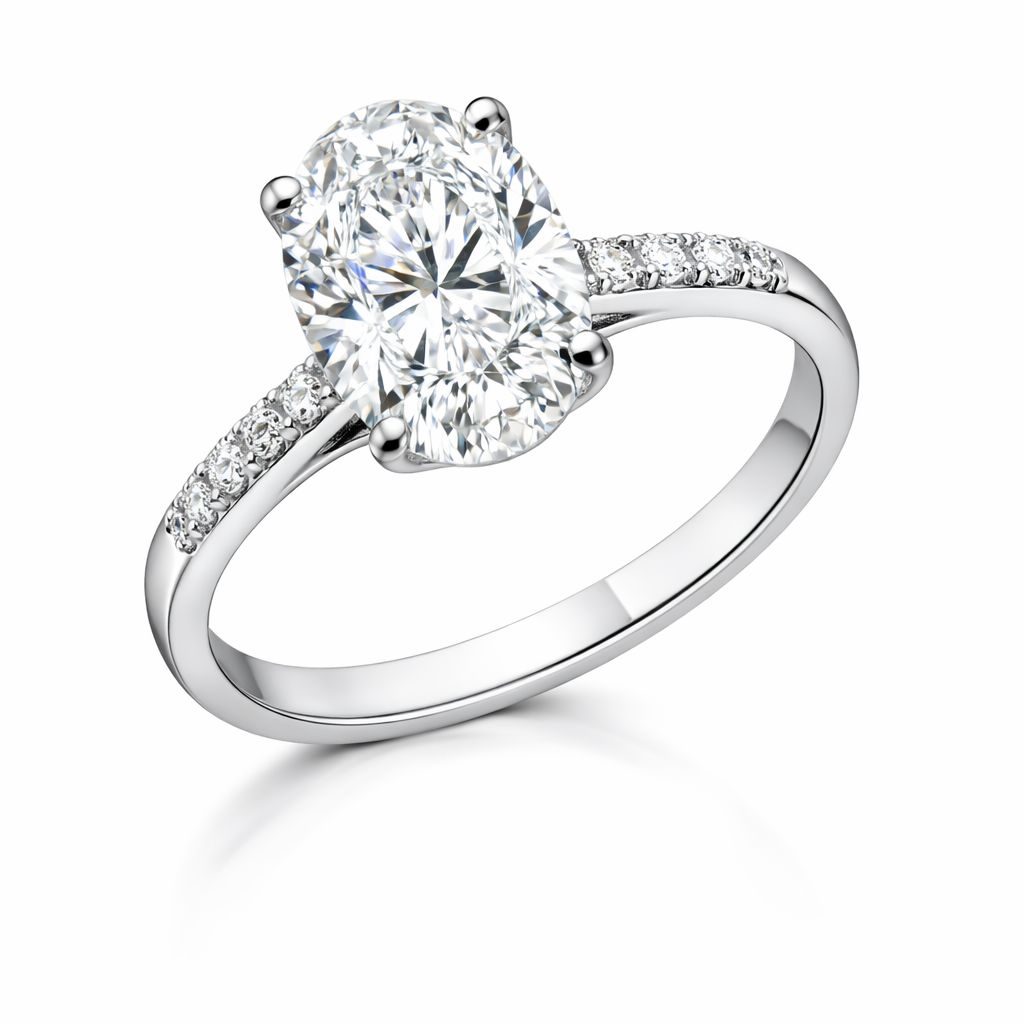 Oval Diamond Ring 4 carat.