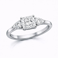 Cushion-cut diamond ring, 2 carats