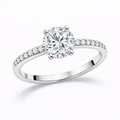 Round diamond ring, 1 carat.