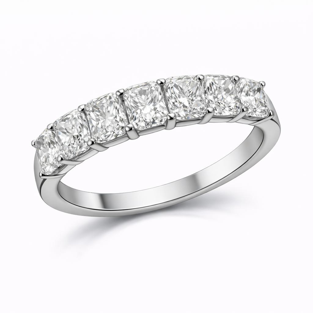 Diamond Band Ring — Radiant Cut, 2.1 Carats