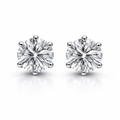 Diamond stud earrings, 1.00 ct, F/VS2, in 585 white gold.