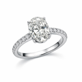 Oval diamond ring, 4 carats