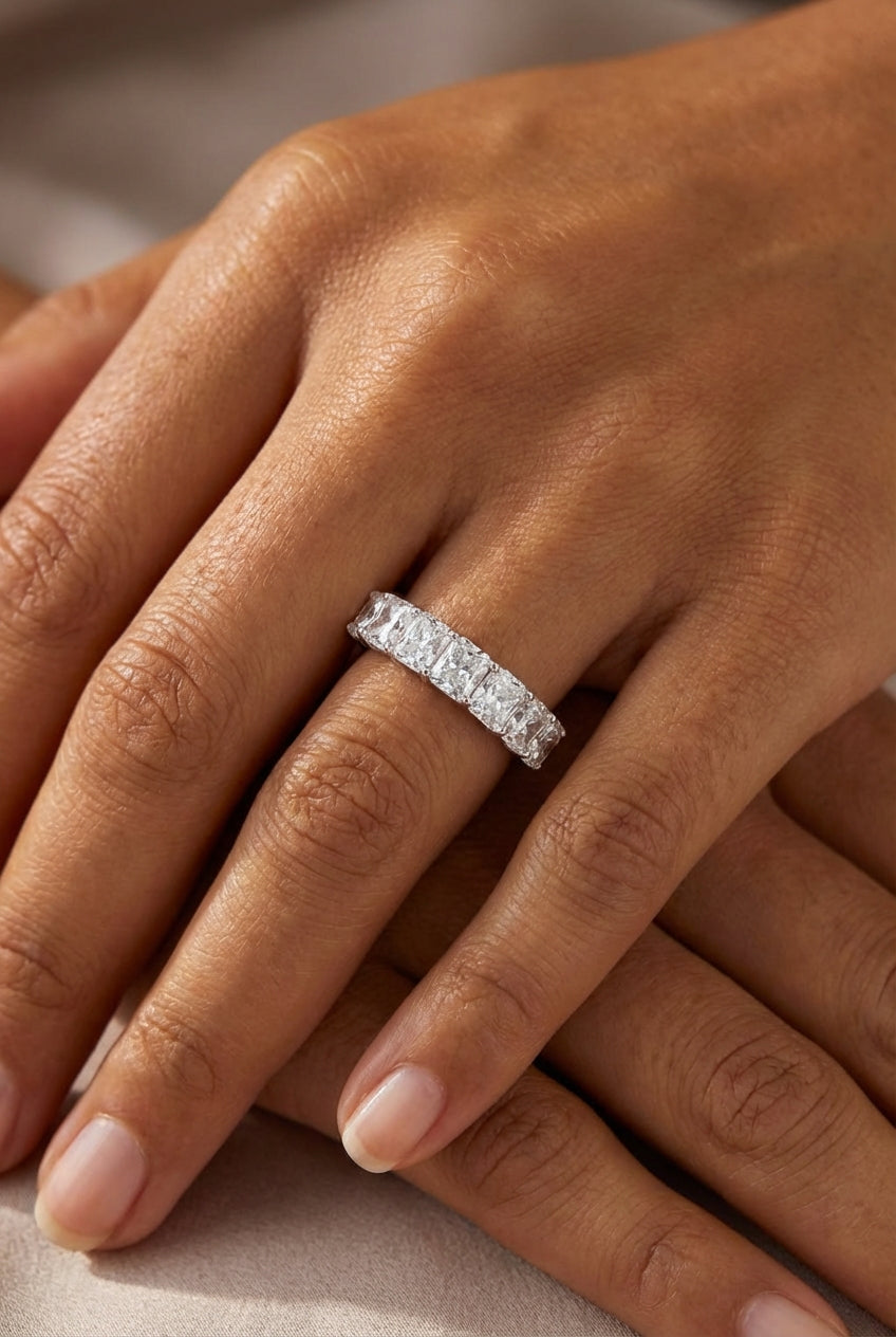 Diamond Band Ring — Radiant Cut, 2.1 Carats