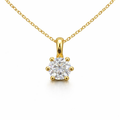 Round Brilliant Diamond Pendant 0.50 ct DE/VS–VVS in 14K Yellow Gold — A Timeless Classic