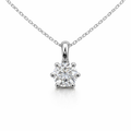 Pure classic: Round 0.50 ct diamond pendant in 585 white gold.